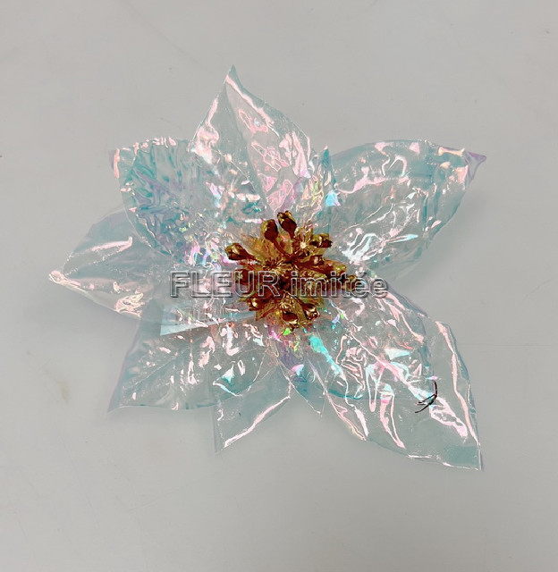Poinsettia s klip.15cm iriscent. 36/216