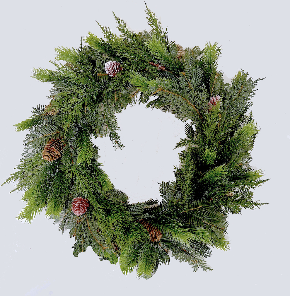 Věnec chvojí  40cm  se šiškou 4/24