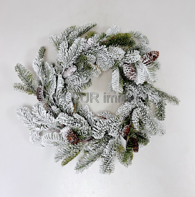 Věnec chvojí 52cm zasněž.2/24
