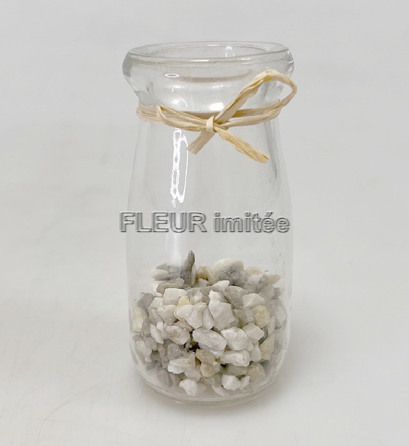 Dekorace sklo 10cm s paev.kamínky 2/16